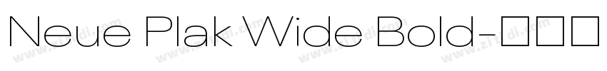 Neue Plak Wide Bold字体转换